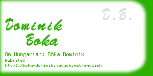 dominik boka business card
